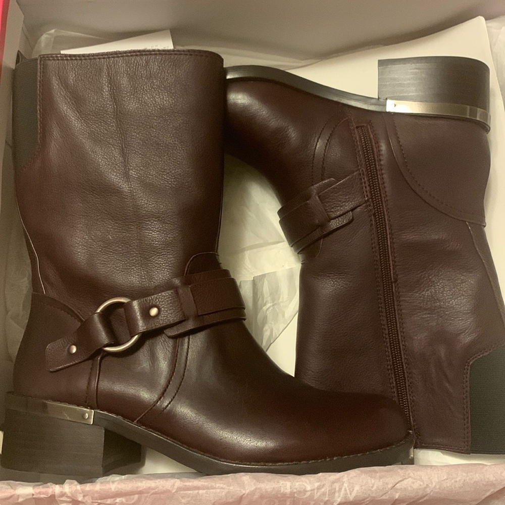 Vince Camuto Dark Wood Mid-Calf Boots